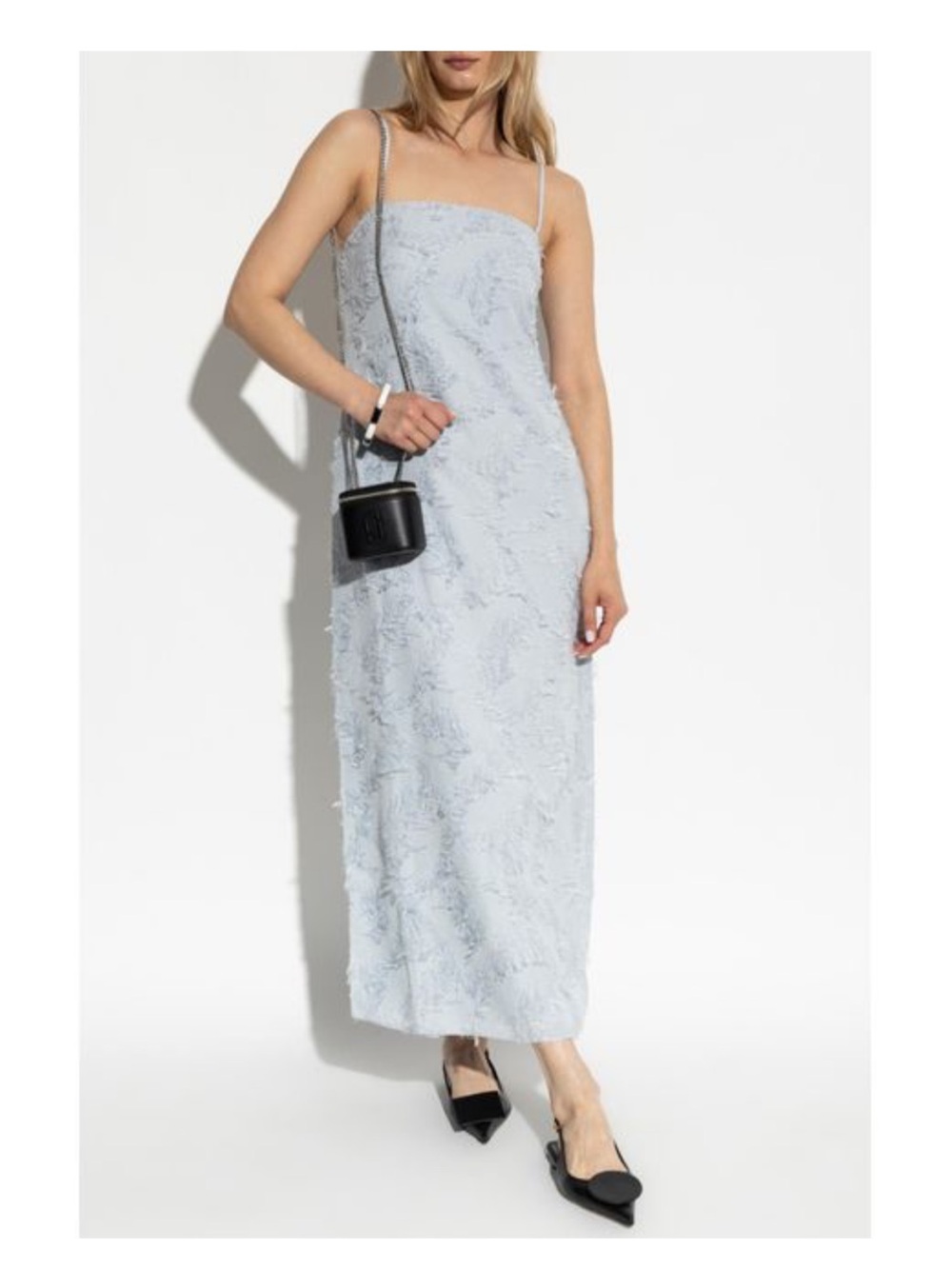 Samsøe & Samsøe Women's Textured Light Blue Dress 'Salazio' XS
